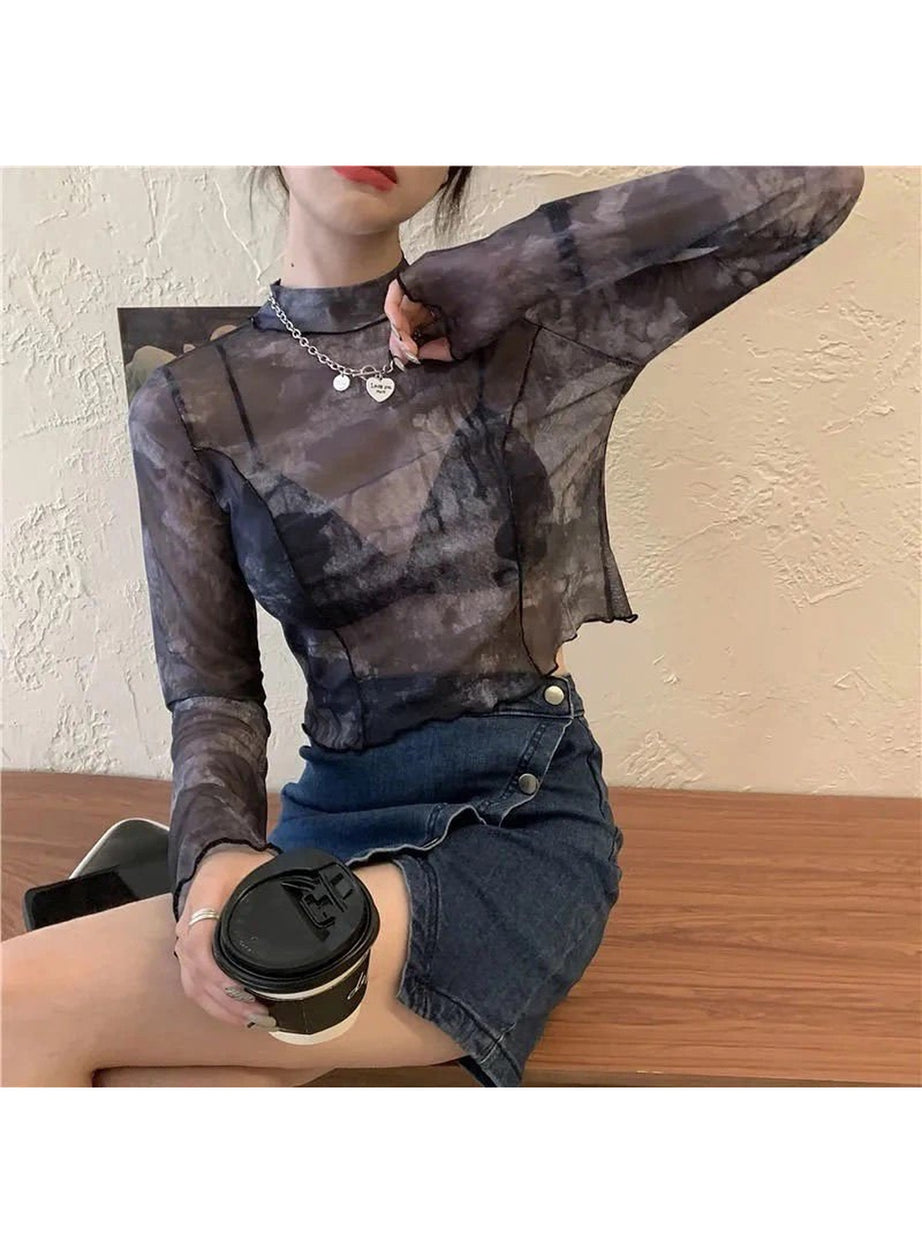 Y2k Tie Dye Long Sleeve T-shirt