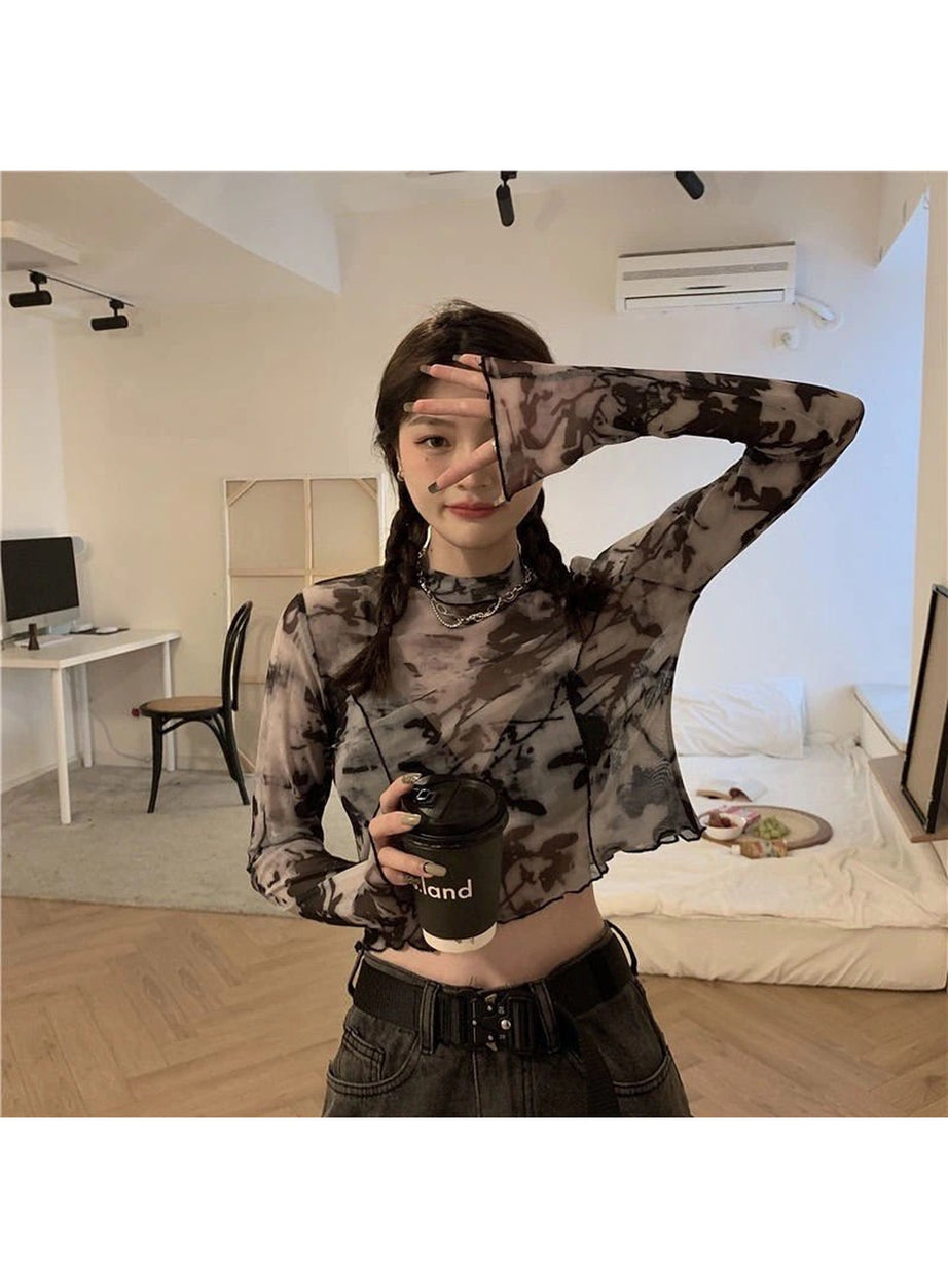 Y2k Tie Dye Long Sleeve T-shirt