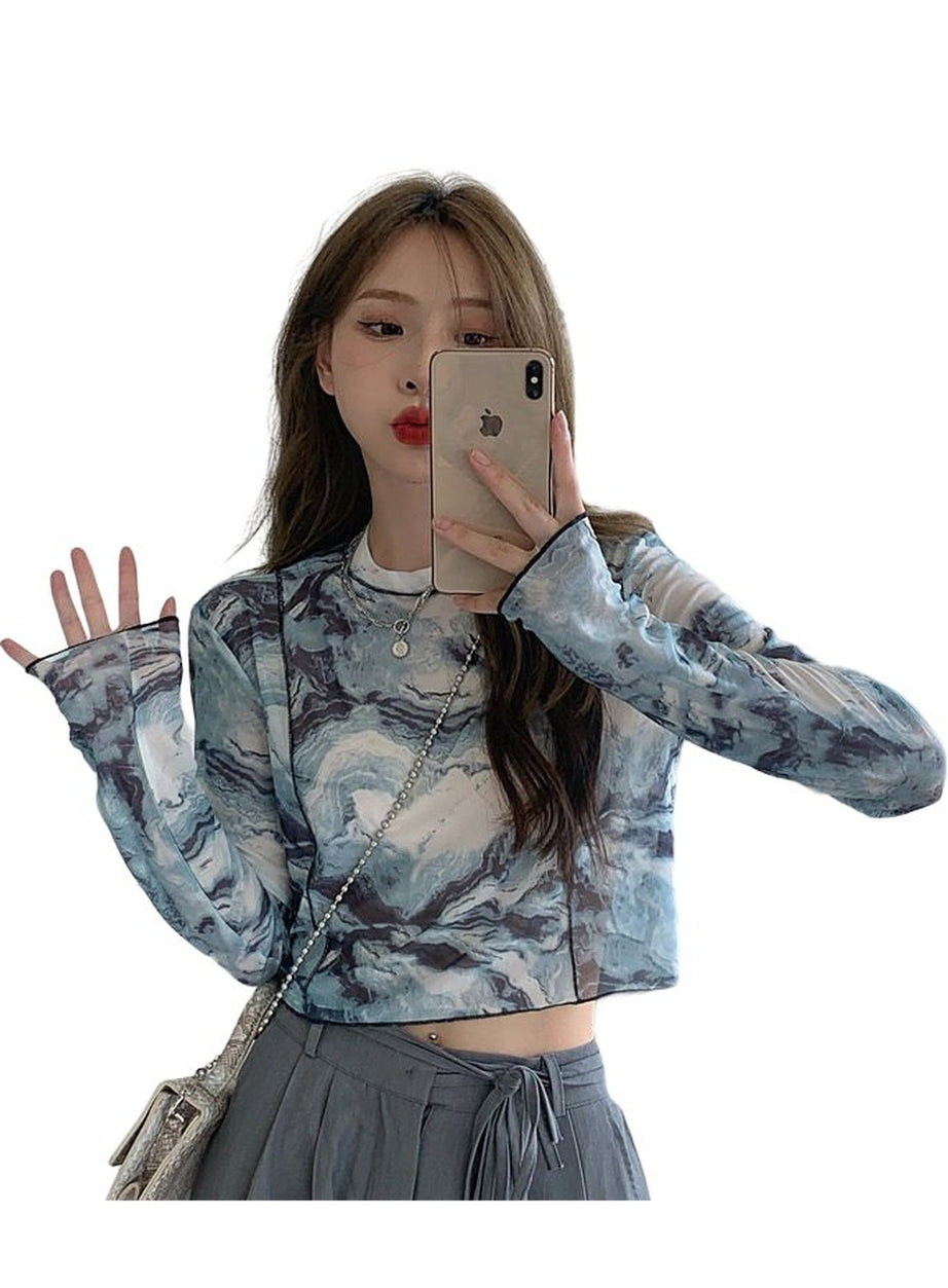 Y2k Tie Dye Long Sleeve T-shirt