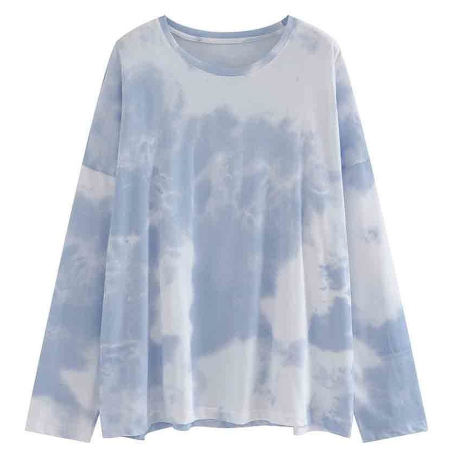 Y2k Tie-dye Style Long Sleeve T-shirt