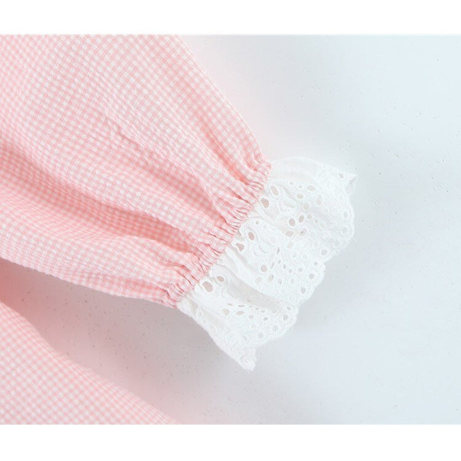 Y2k Tie-Neck Plaid Mini Dress