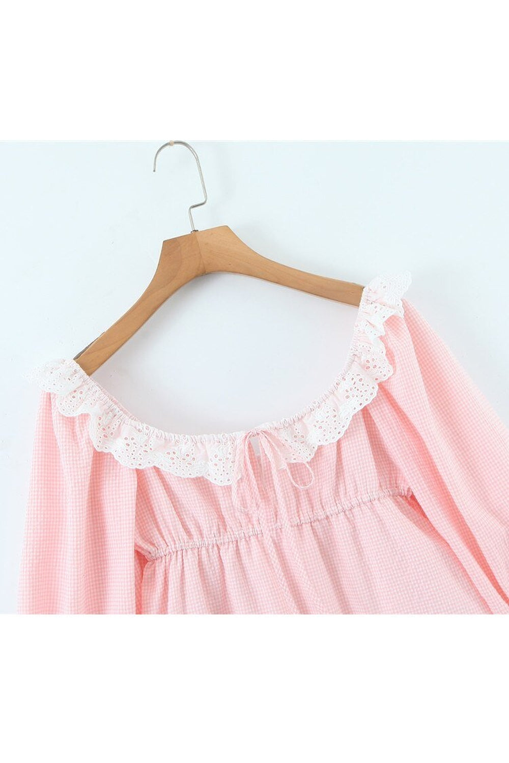 Y2k Tie-Neck Plaid Mini Dress