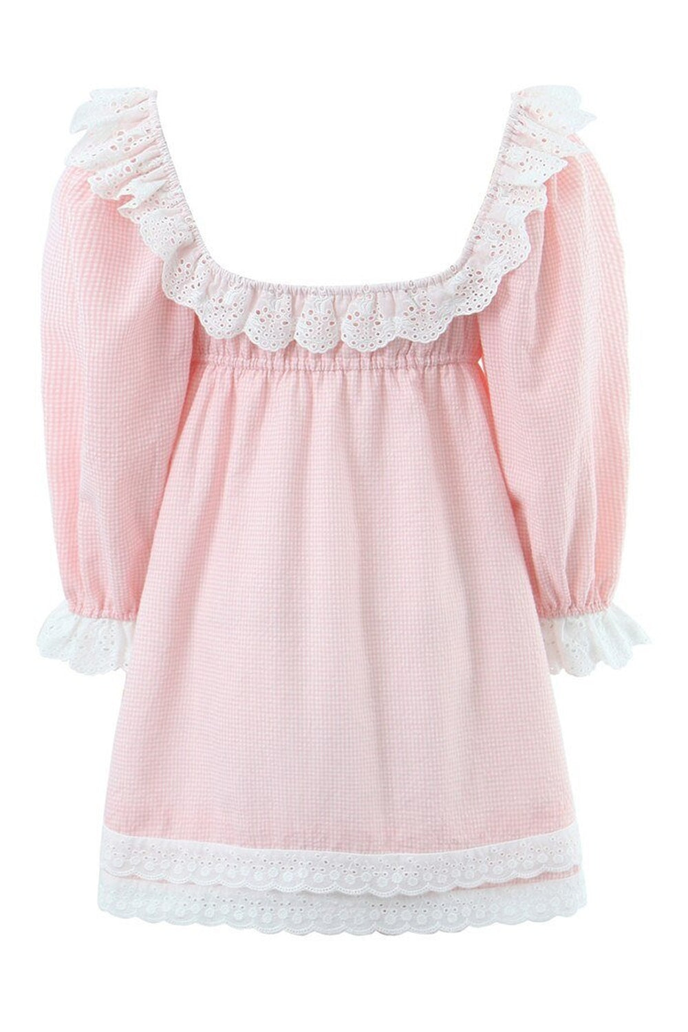 Y2k Tie-Neck Plaid Mini Dress