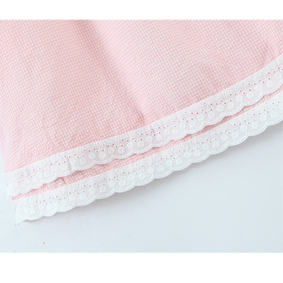 Y2k Tie-Neck Plaid Mini Dress