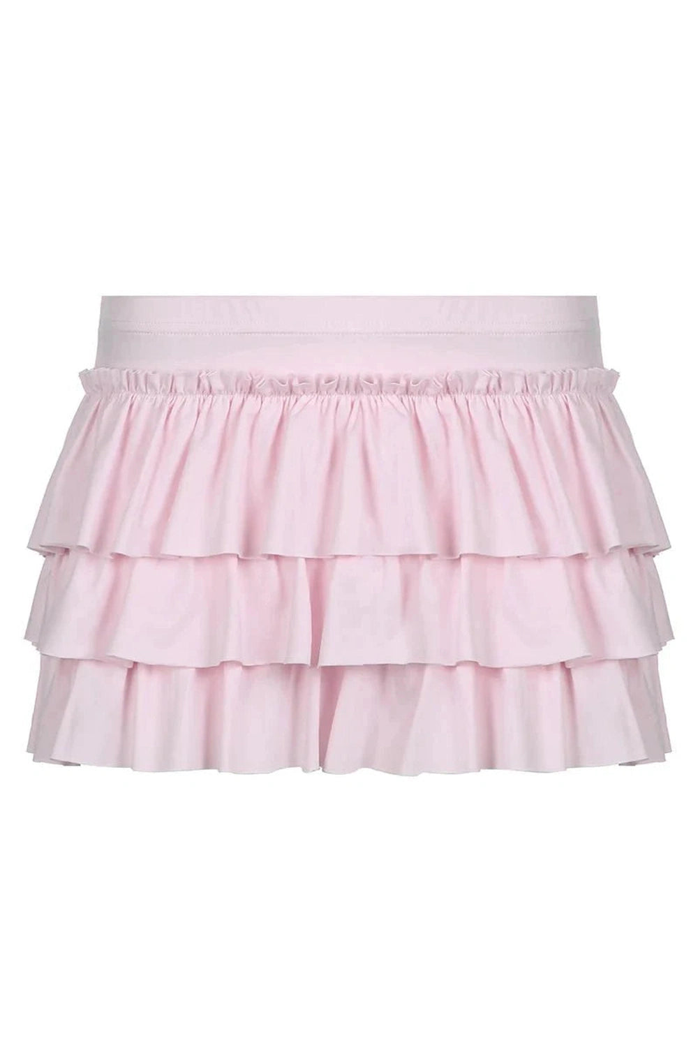 Y2k Tiered Ruffle Pink Skirt