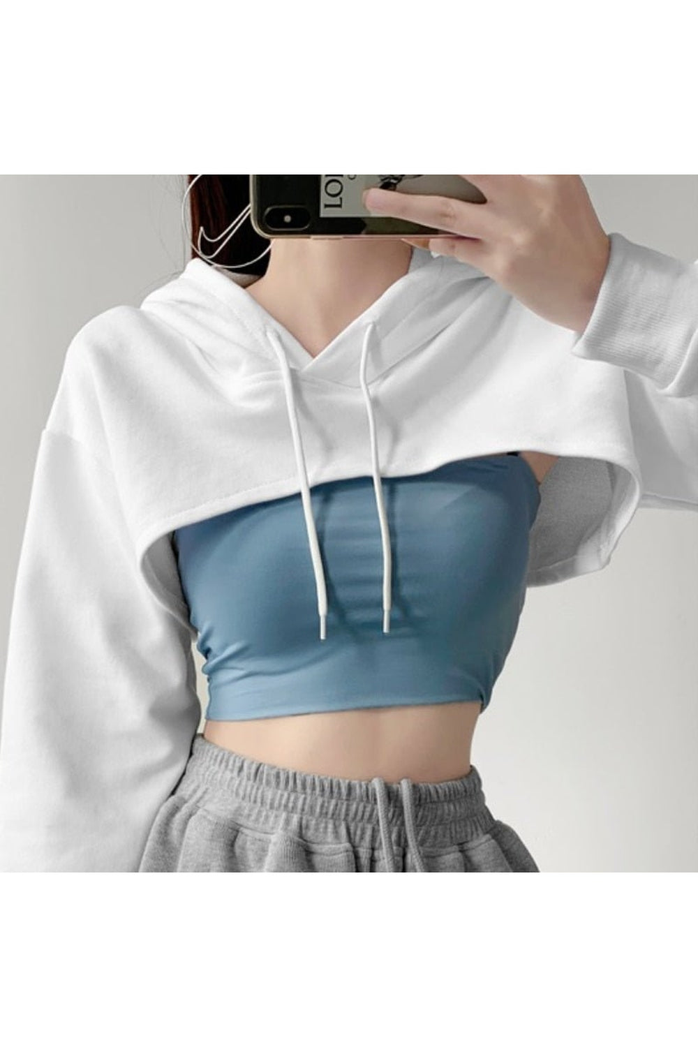 Y2k Trendy Crop Hoodie