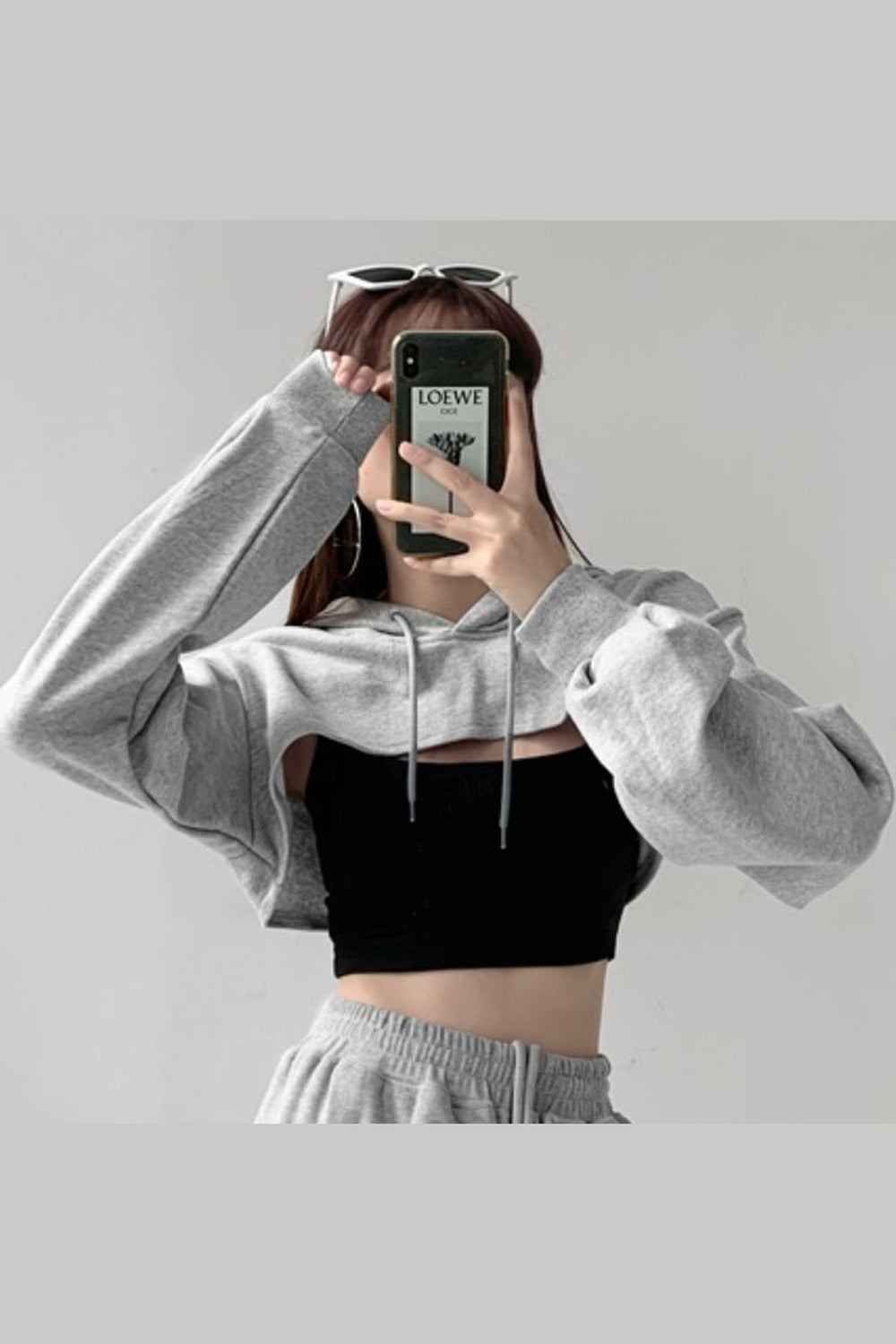 Y2k Trendy Crop Hoodie