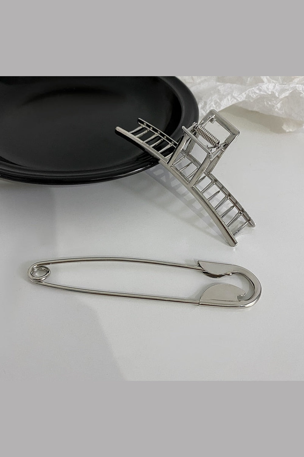 Y2k Trendy Silver Pin Hair Claws