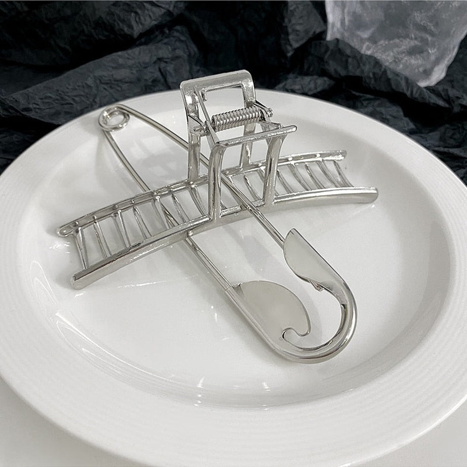 Y2k Trendy Silver Pin Hair Claws