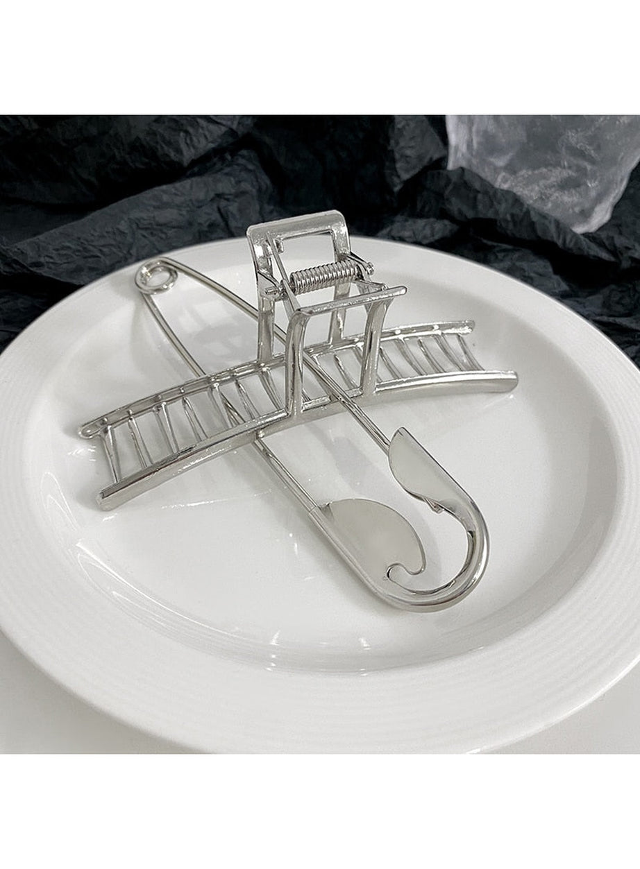 Y2k Trendy Silver Pin Hair Claws