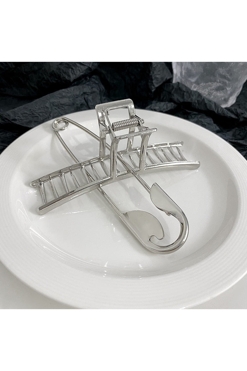 Y2k Trendy Silver Pin Hair Claws