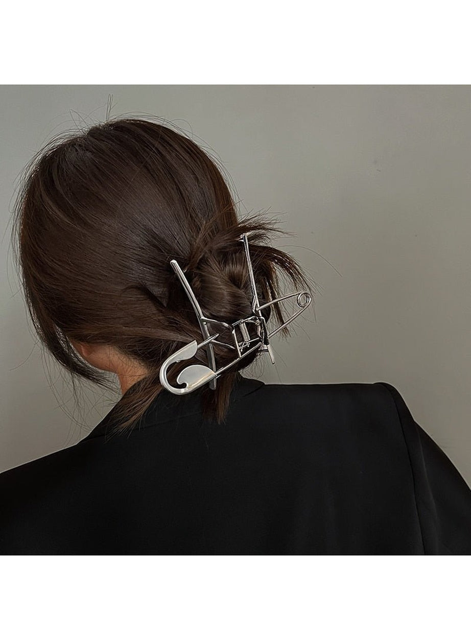 Y2k Trendy Silver Pin Hair Claws