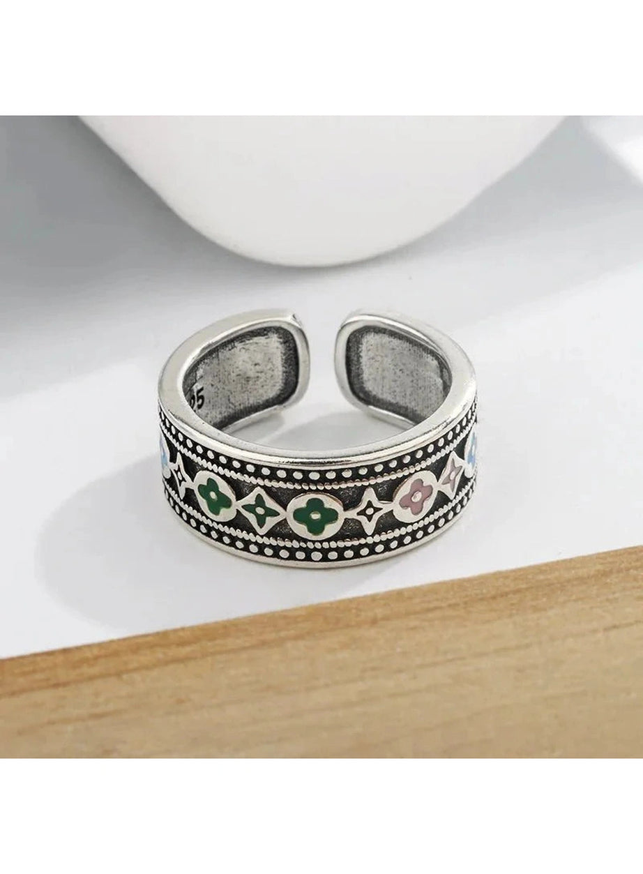 Y2k Trendy Thai Silver Ring