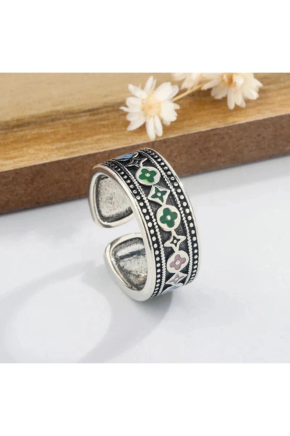 Y2k Trendy Thai Silver Ring