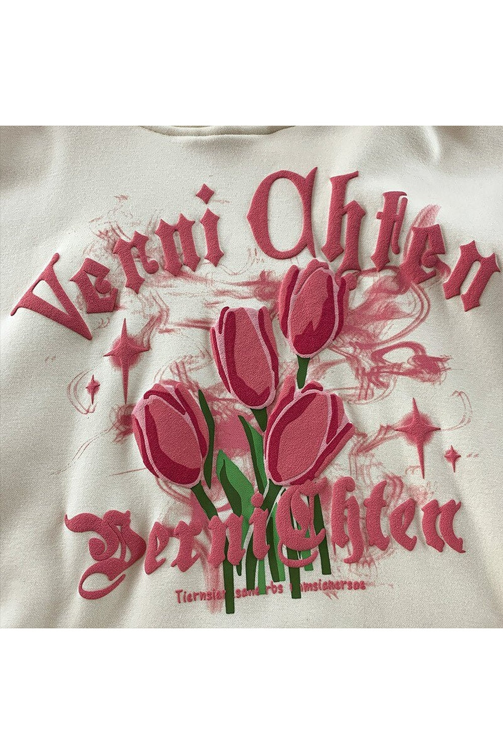 Y2k Tulip Print Hoodie