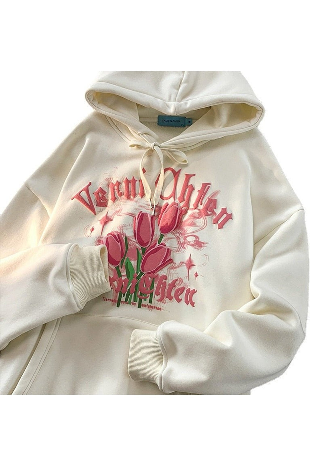 Y2k Tulip Print Hoodie