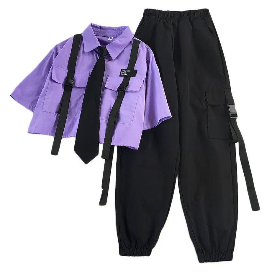 Y2k Two-piece College Style Suit Set