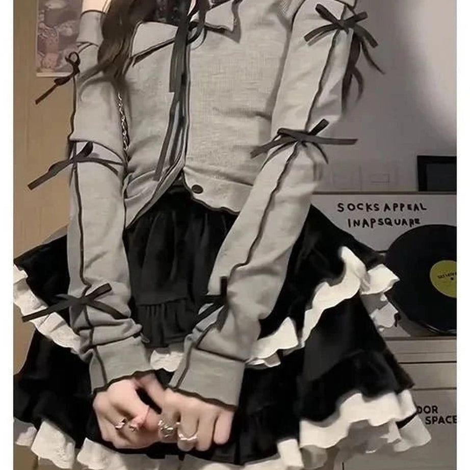 Y2k Two-Piece Long Sleeve Outfit