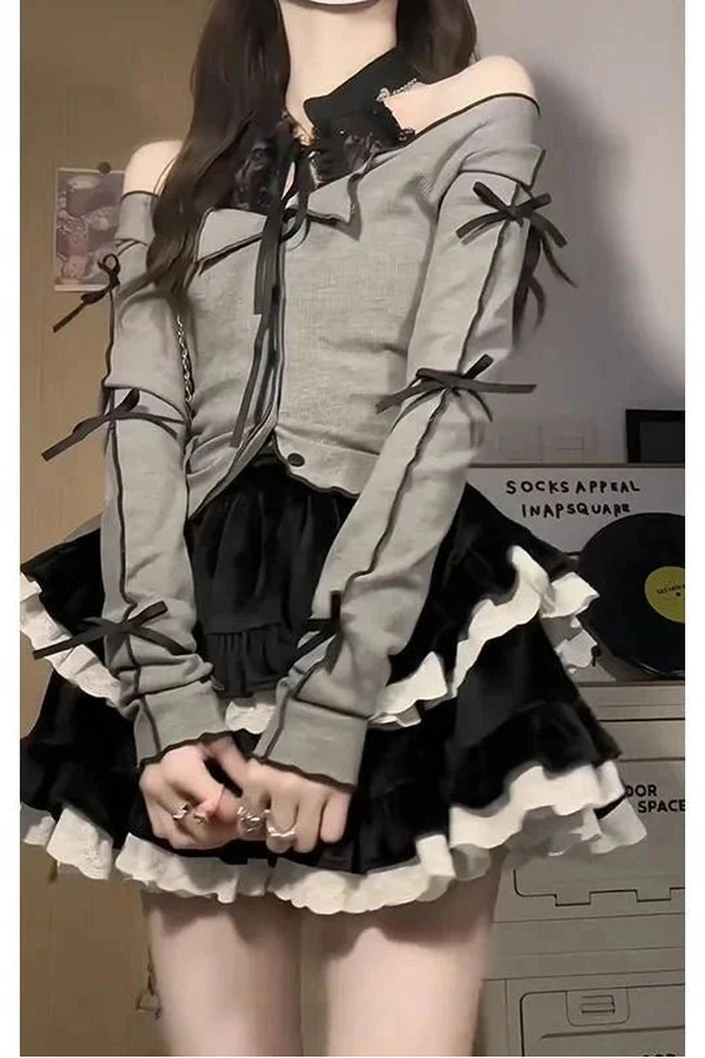 Y2k Two-Piece Long Sleeve Outfit