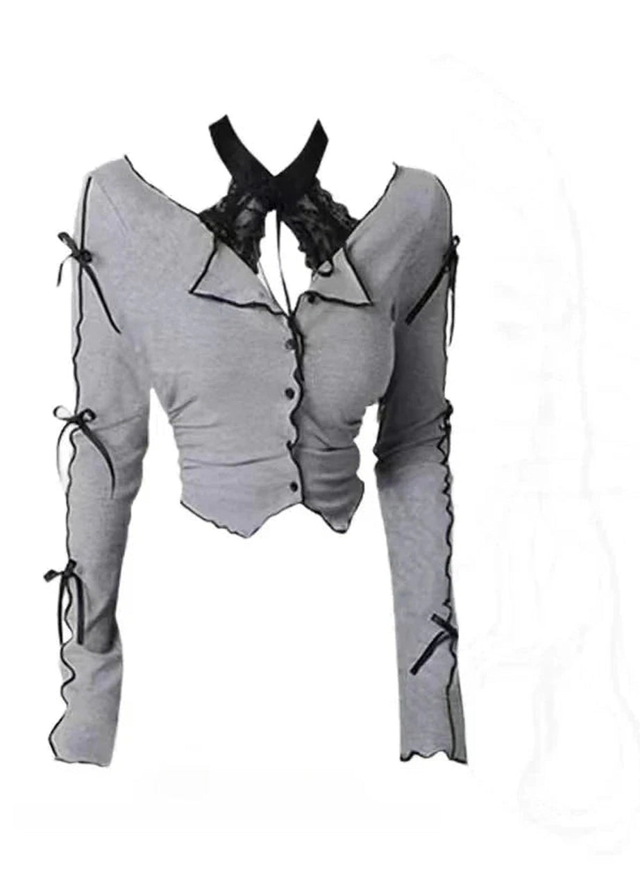 Y2k Two-Piece Long Sleeve Outfit