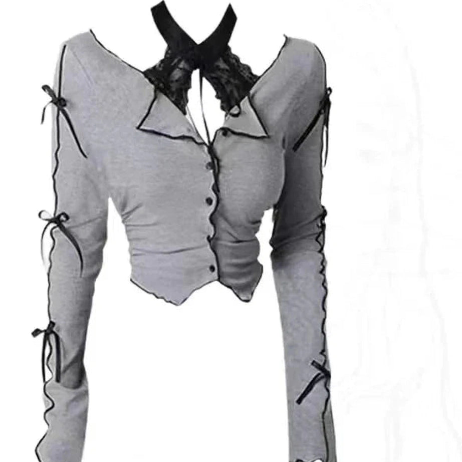 Y2k Two-Piece Long Sleeve Outfit