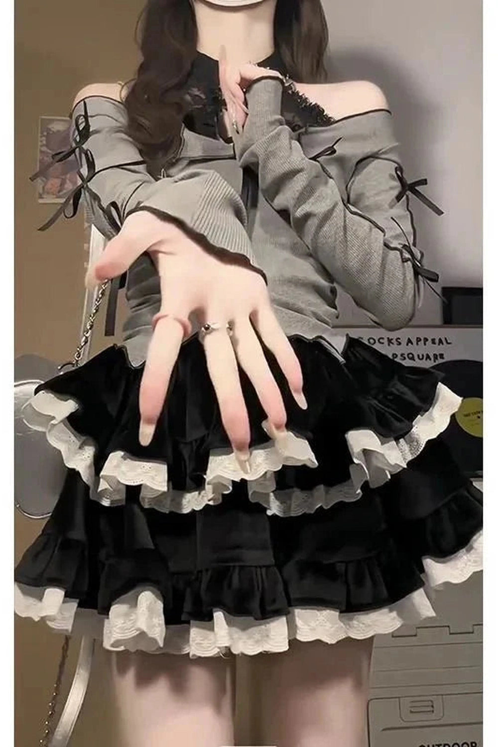 Y2k Two-Piece Long Sleeve Outfit