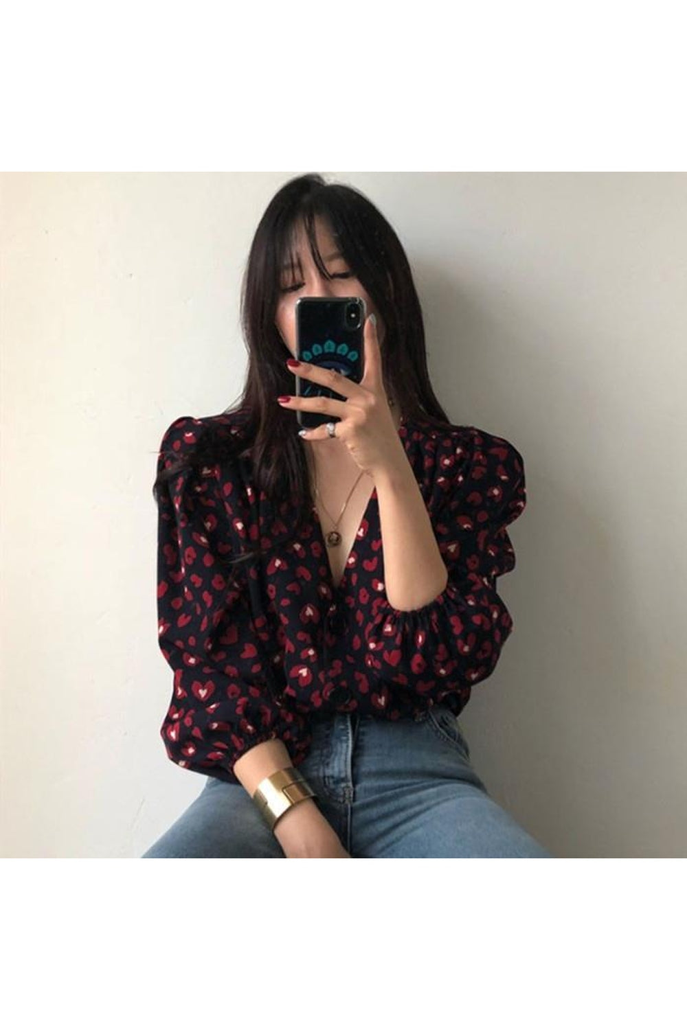 Y2k V-neck Retro Shirt