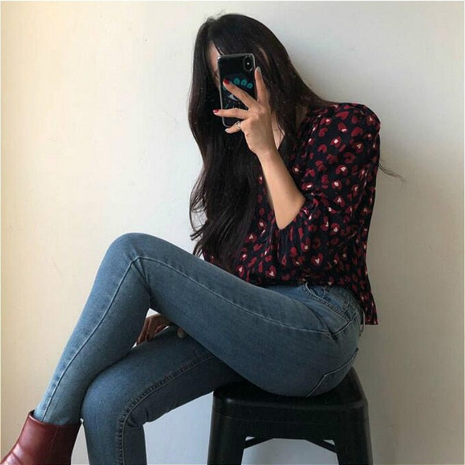 Y2k V-neck Retro Shirt