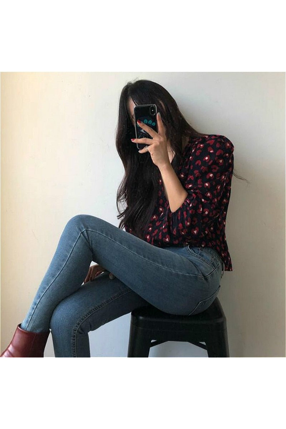 Y2k V-neck Retro Shirt