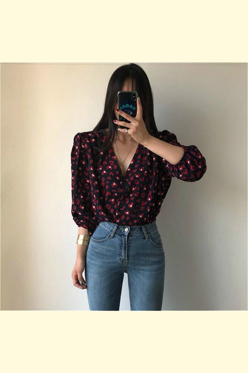 Y2k V-neck Retro Shirt