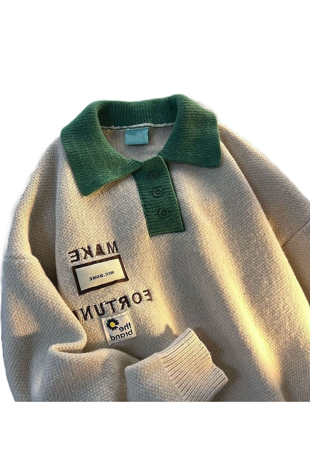 Y2k Vintage Aesthetic Polo Neck Sweater