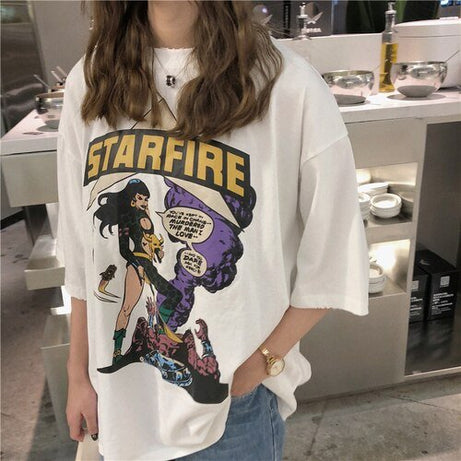 Vintage Aesthetic T-shirts "STARFIRE" - T-shirts