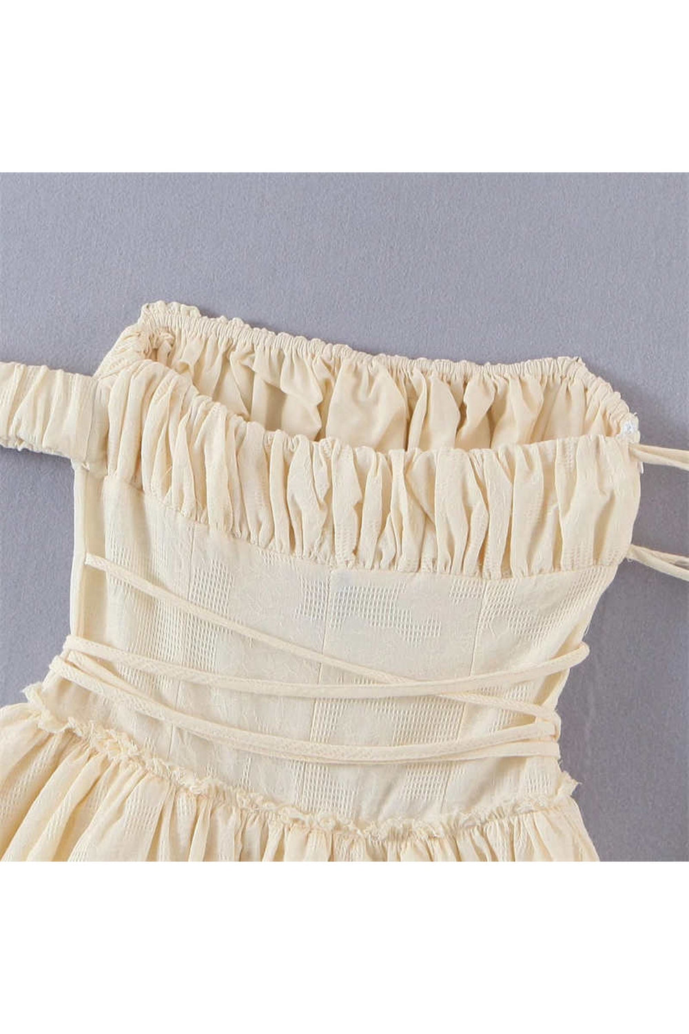 Y2k Vintage Beige Midi Dress