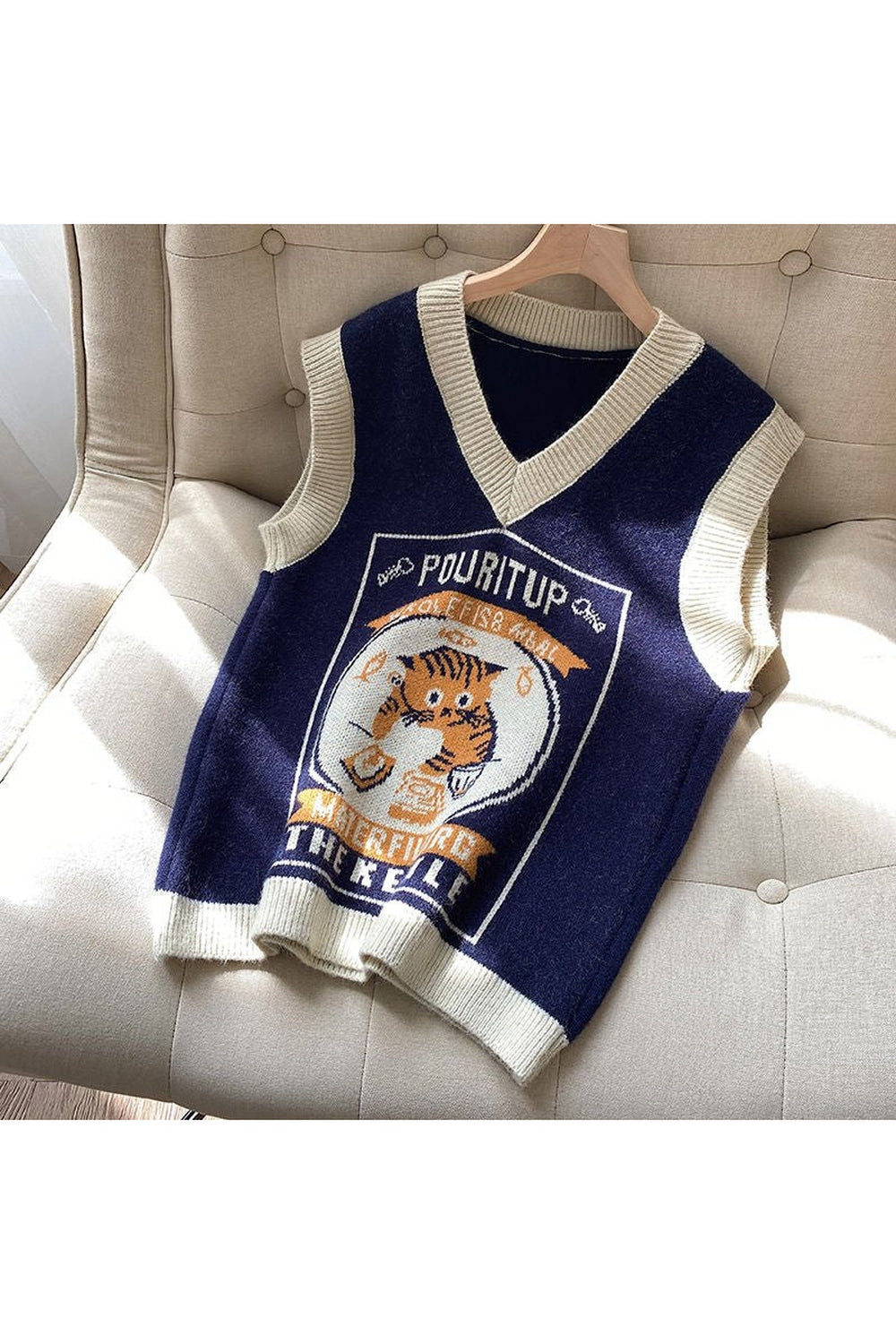 Y2k Vintage Cat Knit Sweater