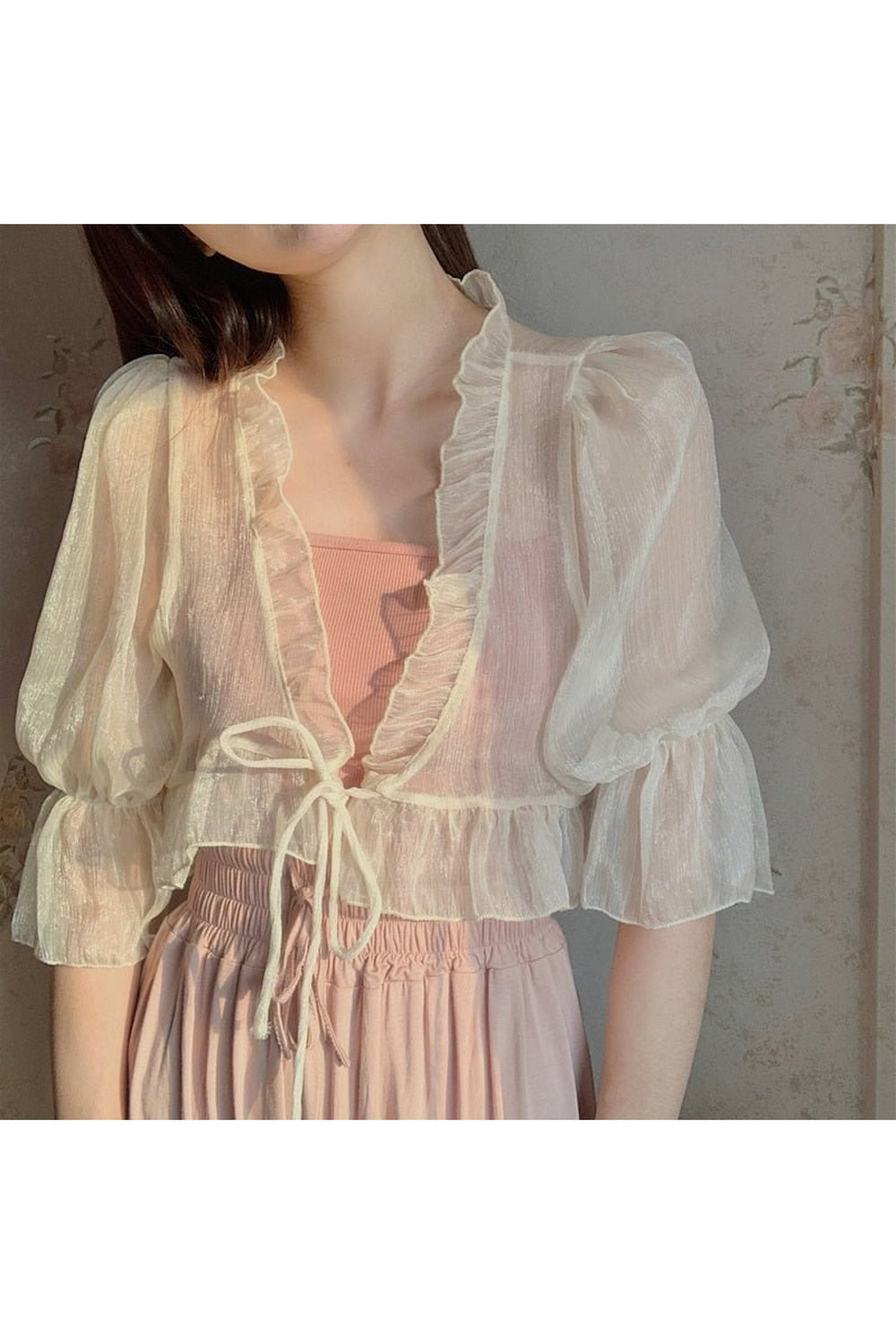 Y2k Vintage Chiffon Loose Blouse