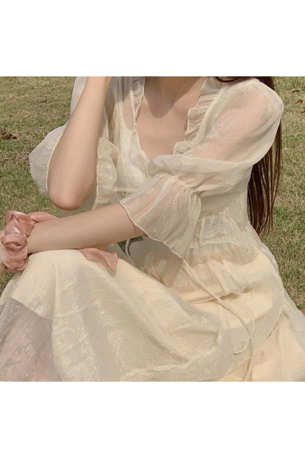 Y2k Vintage Chiffon Loose Blouse