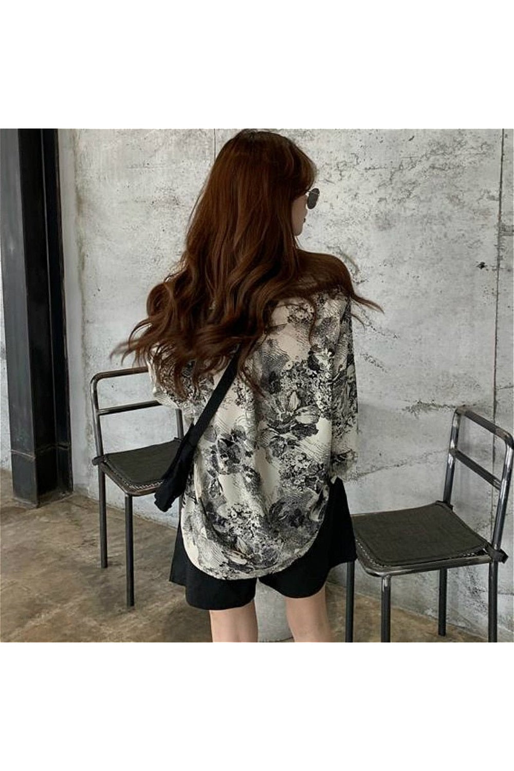 Y2k Vintage Chiffon SImple Shirt