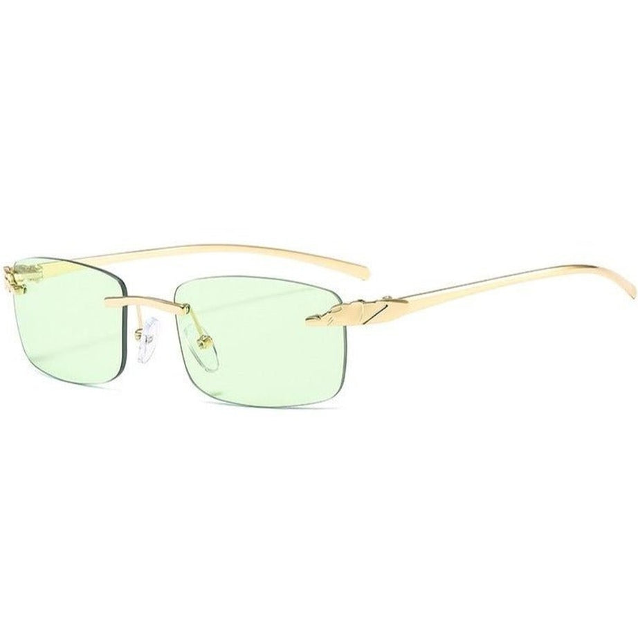 Y2k Vintage Clear Lens Rimless Sunglasses
