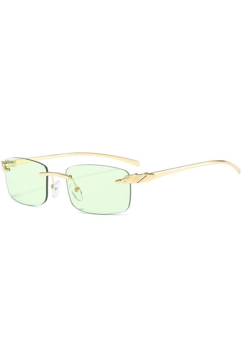 Y2k Vintage Clear Lens Rimless Sunglasses