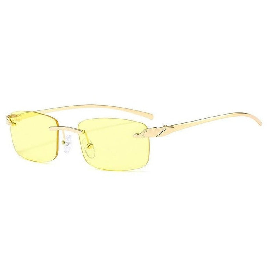 Y2k Vintage Clear Lens Rimless Sunglasses