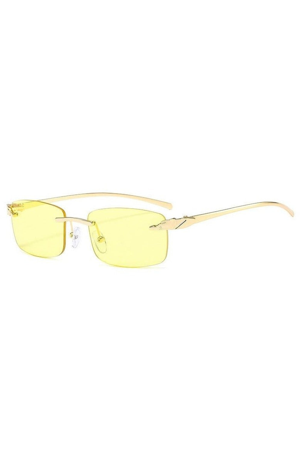 Y2k Vintage Clear Lens Rimless Sunglasses