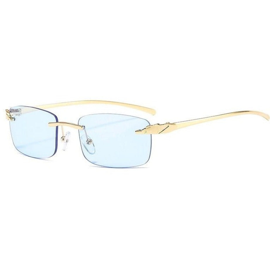 Y2k Vintage Clear Lens Rimless Sunglasses