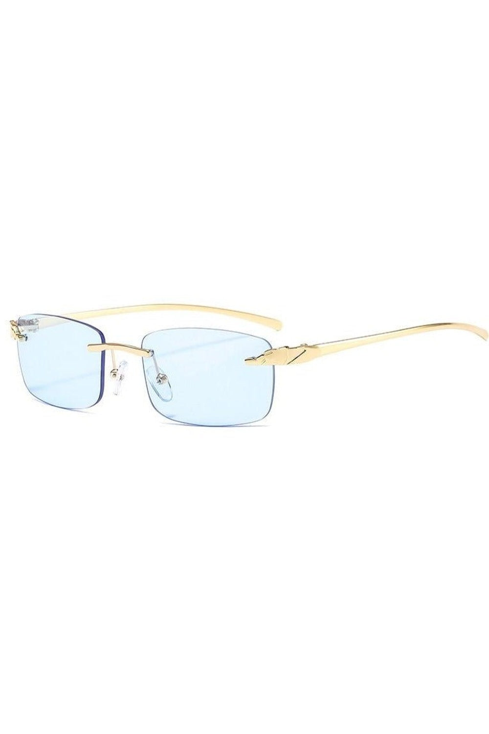 Y2k Vintage Clear Lens Rimless Sunglasses