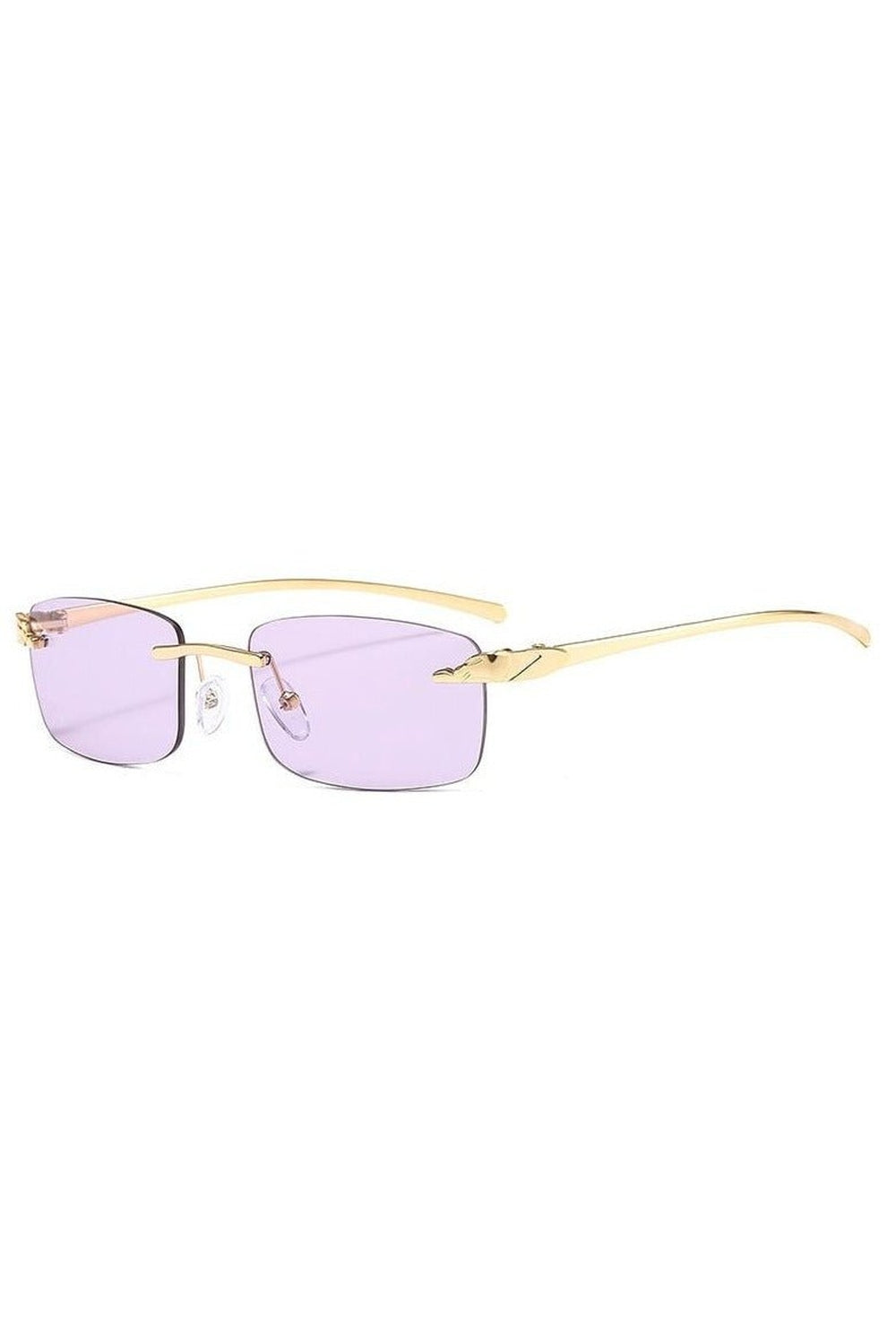 Y2k Vintage Clear Lens Rimless Sunglasses
