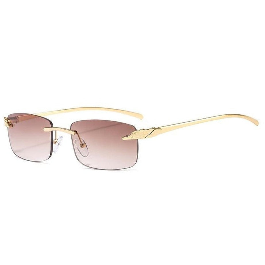 Y2k Vintage Clear Lens Rimless Sunglasses