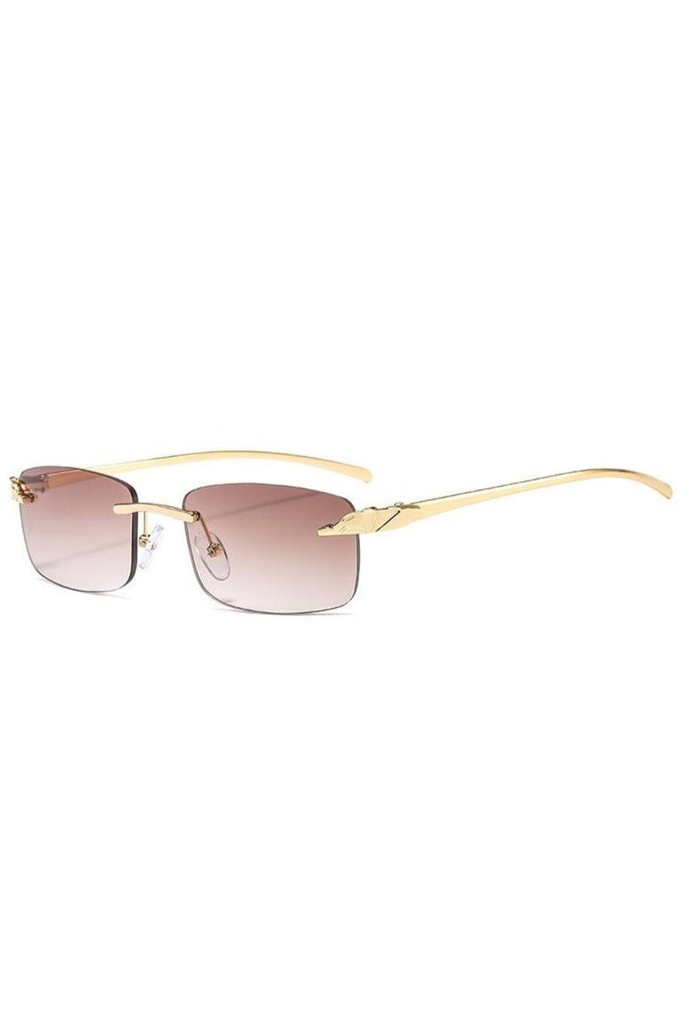 Y2k Vintage Clear Lens Rimless Sunglasses