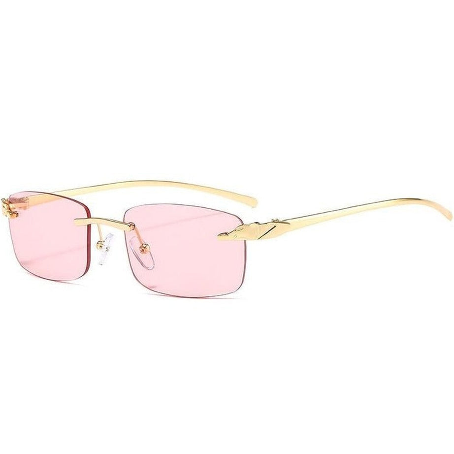 Y2k Vintage Clear Lens Rimless Sunglasses
