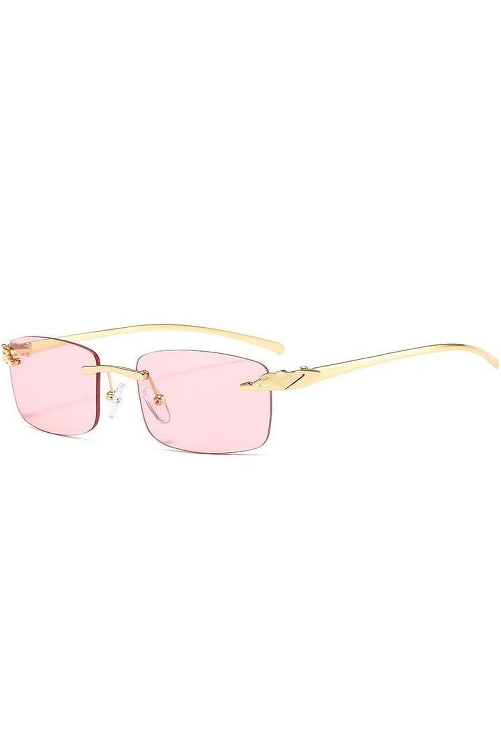 Y2k Vintage Clear Lens Rimless Sunglasses