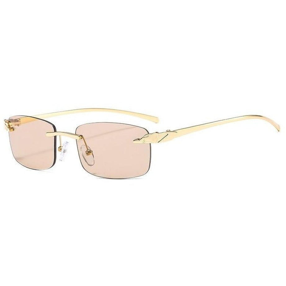 Y2k Vintage Clear Lens Rimless Sunglasses