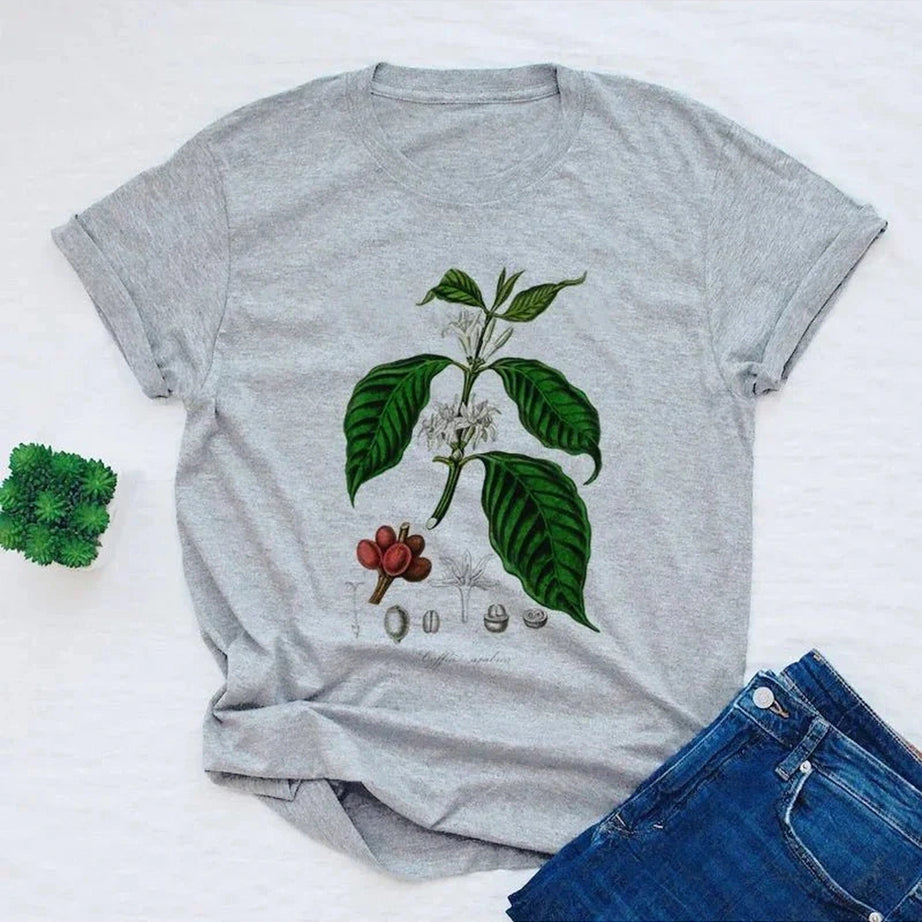 Y2k Vintage Coffee Plant Graphic Women's T-Shirt